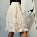 Merona Women Vintage Cream Embroidered A-Line Smocked Skirt Size 6 100% Cotton Photo 1