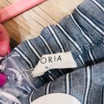 Storia NWT Pinstriped Pocket Romper blue white size medium Photo 9