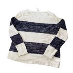 GAP Sweater Womens Size Small Blue Pullover Striped Long Sleeve Minimalist Cozy Photo 1