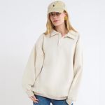 Rumored Airport Sweatshirt Medium Oversized Pullover Tan Photo 1