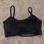 Women’s Unique Design Back Sexy Crop Tank Top Black Size M Photo 2