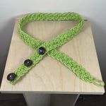 Women’s Beaded Belt Vintage Handmade Green Bohemian Lagenlook Art to Wear 36 Photo 2