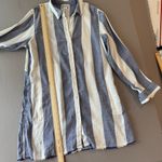 Tommy Bahama Rugby Beach Striped Print Boyfriend Cover-Up Shirt Photo 10