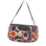 Coach  Y2K Vintage Multicolor Signature Satin Wristlet Photo 0
