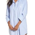 Ralph Lauren  Long Sleeve Cotton Poplin Sleep Shirt Stripe Windsor Navy White M Photo 0