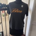 Old Navy T-Shirt with Gold 'Believe' Print size S Photo 1