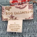 Band of Gypsies  Blue and Red Floral Boho Crop Top Size Large NWT Blue Crop Top Photo 6