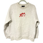 White Fox Boutique  Spicy Gal Crewneck Sweatshirt Women Size S/M Heather Gray Photo 0