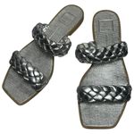 Dolce Vita Women's Size 8 Silver Braided Indy Slip On Strappy Sandals Photo 2