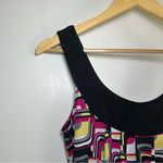 Heart soul  Y2K Tank Top. Size: Large. Geometric pink, black, and yellow. Photo 1