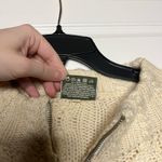 Carraig Donn Irish Wool Cableknit Aran full zip Sweater White Size M Photo 14