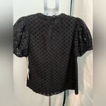 Elizabeth and James Women's  Crewneck Volume-Sleeve Eyelet Blouse - Size‎ small Photo 2