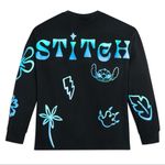 Disney Parks Stitch 626 Celebration Crew Sweatshirt Black Blue | Medium | NWT Photo 1