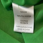 Joie  Women’s L Green Pleat Femme Floral Cap Sleeve Ruffle Crew Neck Blouse Top Photo 4