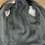 Vintage 90s Hud Black White & Gray Faux Fur Coat Photo 2