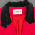 Urban Wool Blazer Red Velvet Trim Woolmark Women's Jacket Career‎ Wear Size L Photo 1