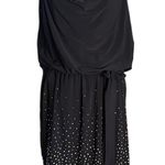 White House | Black Market Sleeveless Studded Dress with belt. Sz. L Photo 3