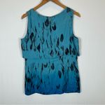 CAbi  Women's Blue Ombre 100% Silk Serene Sleeveless Blouse Medium‎ #142 Photo 1