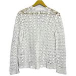 Y2K Crochet Button Up Knit Top Cardigan Size SP White Boho Fairy Hippie Cottage Photo 1