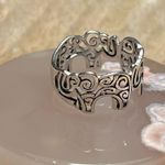 Sterling Silver Vintage Elephant Swirl 925  Ring Photo 3