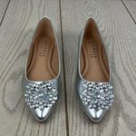 Journee Collection Women's Renzo Slip On Pointed Toe Ballet Flats 6 Silver $85 Photo 1