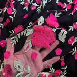 GILLI Womens Dress Short Sleeve Rose Embroidered Bell Skirt Black Red Green 2X Photo 6