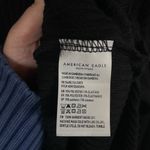 American Eagle  Ribbed Stretchy V-Neck Sweater in Black Size S Photo 6