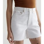 AG Adriano Goldschmied AG‎ Adriano Goldschmied Clove Short HIGH-RISE BAGGY FIT WHITE DESTRUCTED Size 25 Photo 2