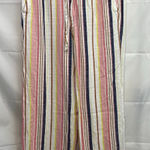 Old Navy NEW  women's linen blend striped pull on drawstring pocket‎ pants casual Photo 0