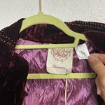 Lulumari  Burgundy Vintage Velvet Jacket Sz L NWT Photo 4