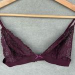For Love & Lemons Women's S/XS Burgundy Lace Bralette Adjustable Straps Purple Photo 0
