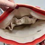 Coldwater Creek Cream & Orange Beach Tote Photo 3