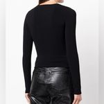 Alexander Wang NWT Crystal Embellished Cutout Stretch Knit Top In Black Photo 2
