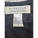 VINTAGE‎ Niteline by Della Roufogali Beaded Sequin Floral Silk Jacket Size Small Black Photo 3