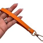 Orange and Gold Accessories Wrist Strap Bag Strap 20CM PU Leather Handles. Photo 1