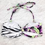 Victoria's Secret Victoria’s Secret Swim Black Floral Zebra Print Bikini Top XS Photo 1