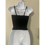 ZARA  Black Ribbed Sweetheart Neckline Crop Tank Top Photo 3