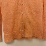 J.Crew  Mohair Souffle Button Down Cardigan Size Small in Guava Orange Photo 3