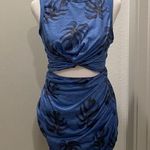 Amazon BTFBM Blue Summer Tropical Leaf Bodycon Cutout Sleeveless Mini Dress - S Photo 10