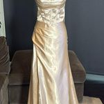 Women’s Full Length Prom Party Dress Criss Cross Straps Leg Slit Size 8 NEW Photo 0