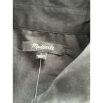 Madewell  $138 Seamed Long-Sleeve Mini Shirtdress in Poplin Black Size 6 NV025 Photo 8