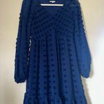 JODIFL  Women’s Navy Blue Short Dress Sz Medium Long Sleeve Photo 0