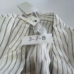 Joie  Blazer Womens‎ 6 White Darryl Linen Blend Lightweight Jacket New Striped Photo 11