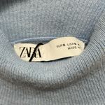 ZARA  Soft Blue Embellished Turtleneck Wool Alpaca Sweater Photo 8