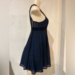 Free People Wherever You Go Navy Black Lace Mini Dress Size 0 Blue Photo 9