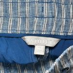 Athleta  Cabo Linen Shorts Pull on Blue White Striped Drawstring Lightweight 4 Photo 4