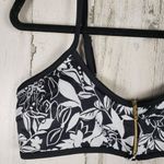 Victoria's Secret NWT  Black White Palm Iconic Scoop Bikini Top Women's Size XL Photo 1