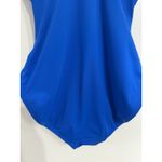 Ralph Lauren LAUREN RALPH LAUREN Royal Blue Crossover Ruffle One Piece Swimsuit 6 Underwire Photo 3