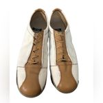 Stuart Weitzman VTG Canvas Retro Leather Slip On Lace zip Sneaker Oxford Sz. 8 Photo 3