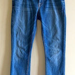 7 For All Mankind The Skinny Crop & Roll Jean Blue Womens Size 26 Denim Pants Photo 0